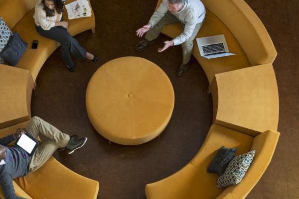 Workers in a meeting