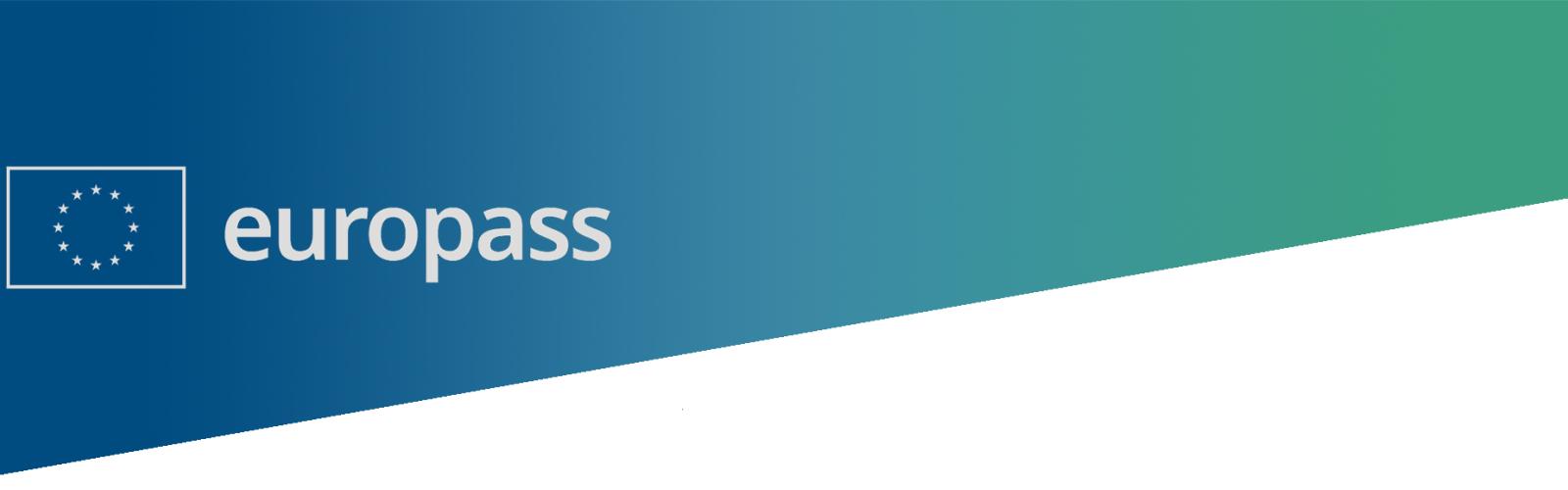 Europassin logo sinivihreällä pohjalla