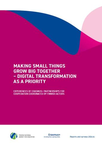 Cover page of the publication with text "Making small things grow big together - digital transition".