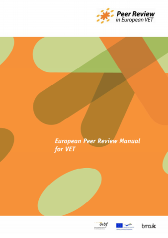 Front cover of European Peer Review Manual for VET