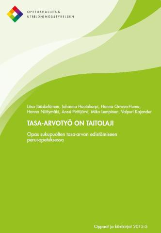 Kansikuva - Tasa-arvotyö on taitolaji