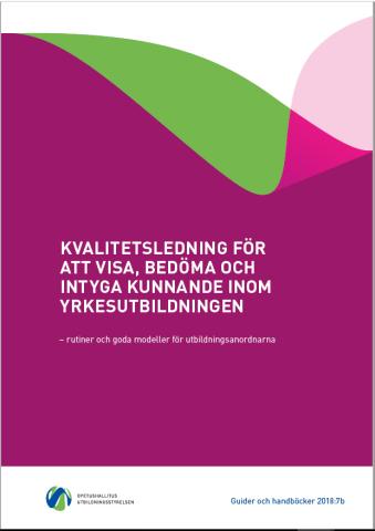 Pärm Bild: Kvalitetsledning för att visa, bedöma och intyga kunnande inom yrkesutbildningen