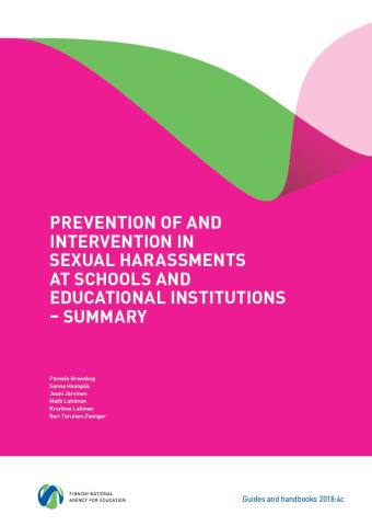 Prevention of and intervention in sexual harassments at schools and educational institutions – Summary