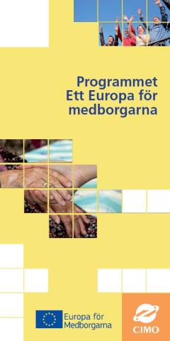 Programmet Ett Europa för medborgarna pärmbild