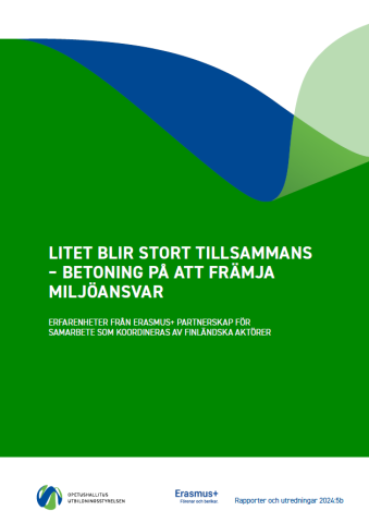 Publikationens omslag, med texten Lilla blir stor – miljöansvar.