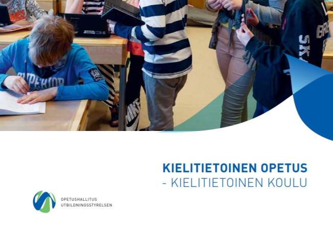 Kielitietoinen opetus - kielitietoinen koulu -julkaisun kansikuva