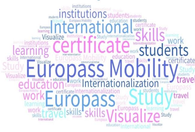 Word clou don Europass Mobility