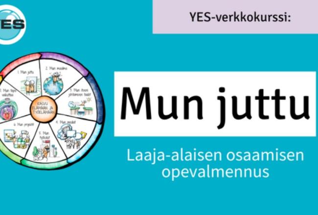 Mun juttu - laaja-alaisen osaamisen opevalmennus -banneri
