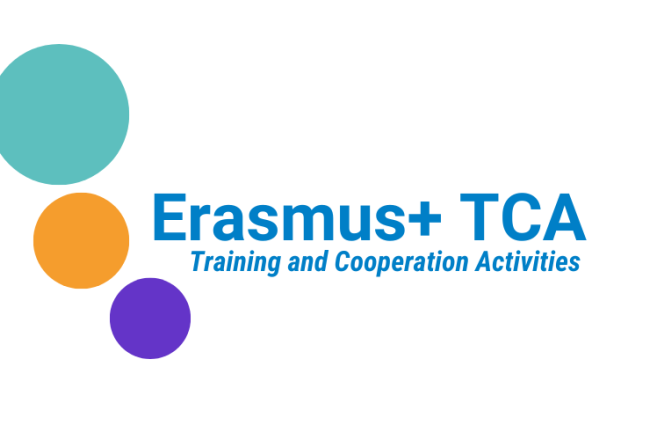Kuvassa teksti Erasmus+ TCA, Training and Cooperation Activities