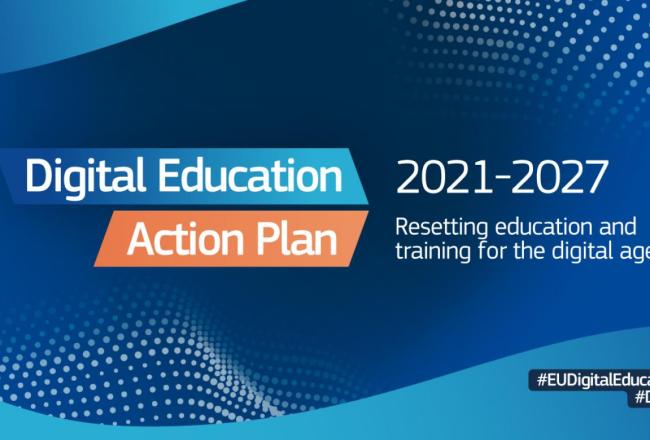 Digital education action plan logo with the years 2021-2027 written next to it