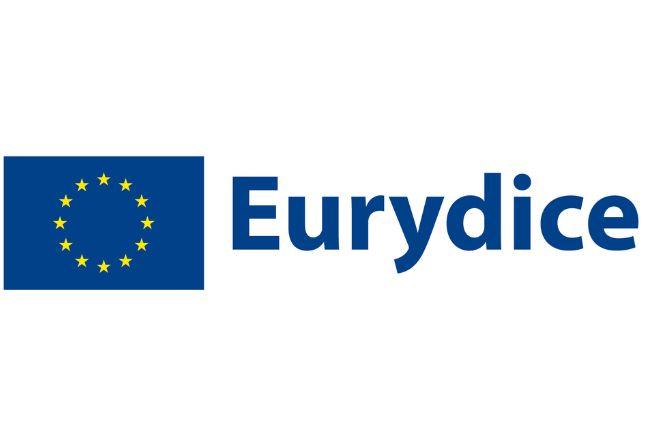 Eurydice logo valkoisilla ylä-ja alareunilla