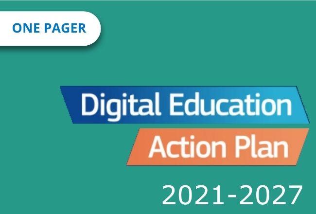 The Digital Education Action Plan logo on a green backdrop