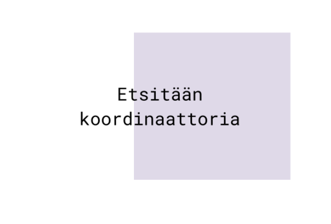 Lila neliö ja teksti etsitään koordinaattoria
