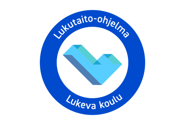 Lukeva koulu -ohjelman logo