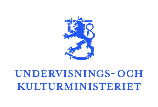 Undervisnings- och kulturministeriet logo.