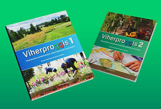 Viherproggis-oppimateriaalin kannet, niteet 1 ja 2