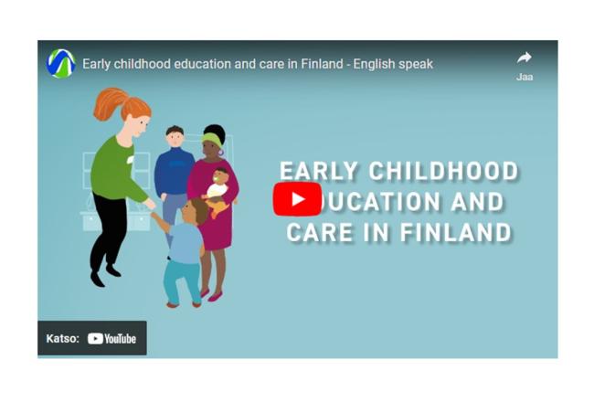 Videolla esitellään suomalaista varhaiskasvatusta