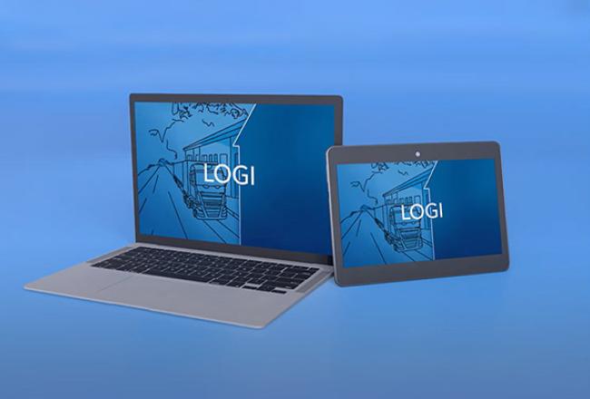 Logi 1 digikirjan kansikuva tietokoneella ja tabletilla.