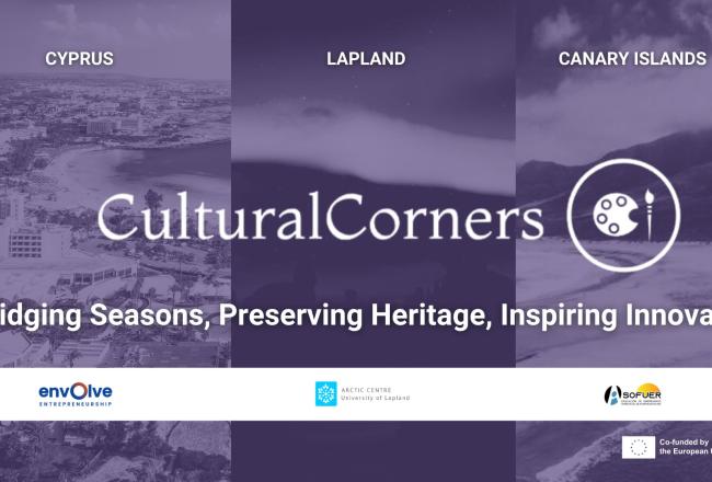 Kuvassa teksti CulturalCorners - Bridging Seasons, Preserving Heritage, Inspiring Innovation