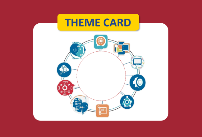 Decorative picture Theme card on Computational thinking