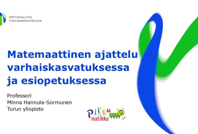 Matemaattinen ajattelu varhaiskasvatuksessa ja esiopetuksessa
