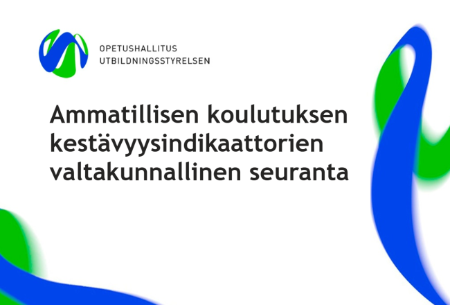 Ammatillisen koulutuksen kestävyysindikaattorit seurantaraportin kansikuva