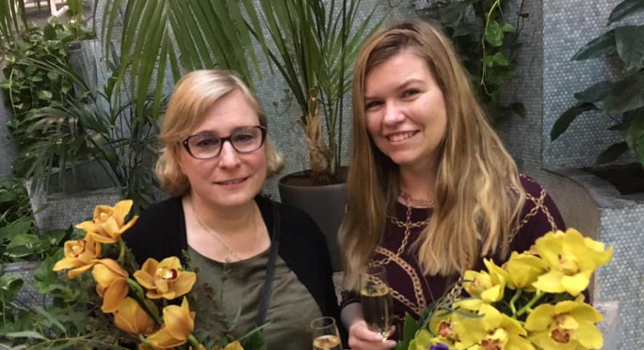 Christel Manninen and Anne Levón posing for the camera