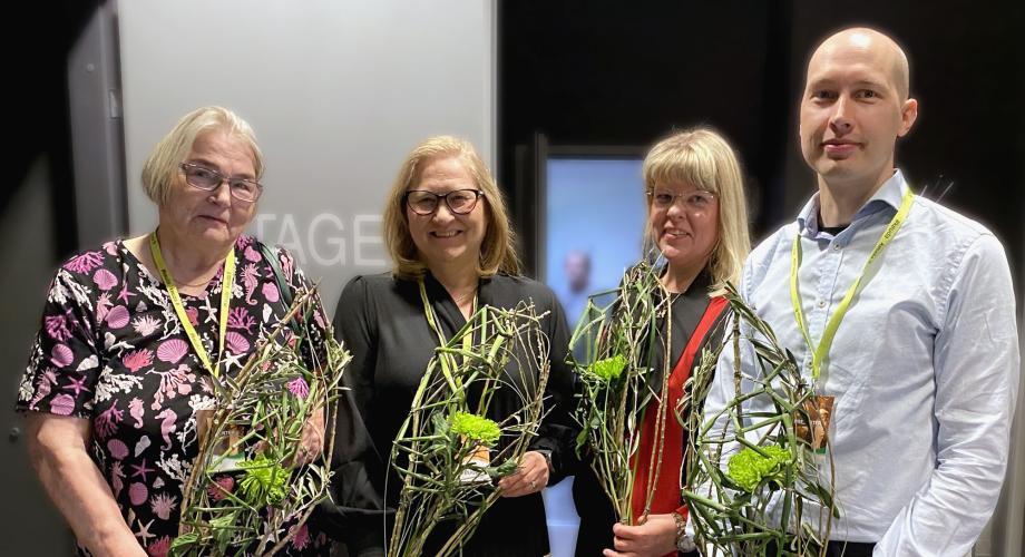 Leena Vainio, Suomen eOppimiskeskus ry, Anna Mari Leinonen, Keuda ja Jarno Haapaniemi, SASKY pohtivat #Murros-tapahtumassa Minna Taivassalon kanssa, mitä digipedagoginen osaaminen oikein on 2020-luvulla.