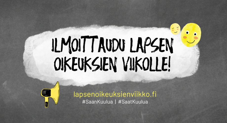 Ilmoittaudu lapsen oikeuksien viikolle