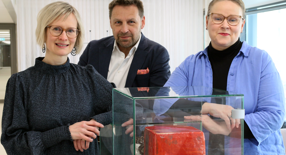 Paula Tyrväinen, Timo Sinisalo ja Elina Piskonen.