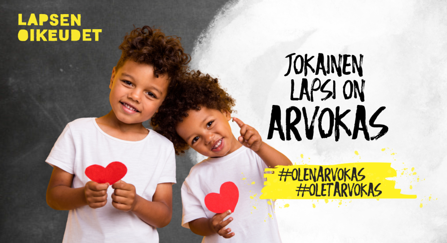 Lapsen oikeuksien viikko: Jokainen lapsi on arvokas