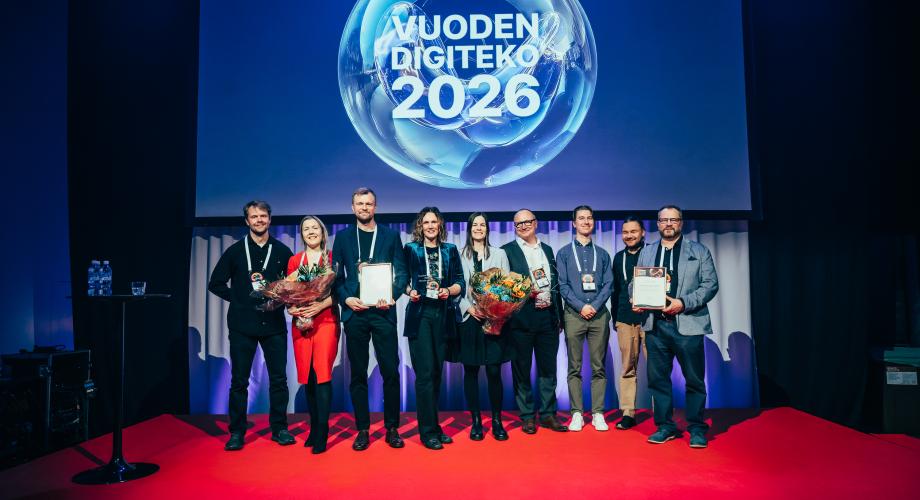 KOSKI-palvelu voitti Vuoden digiteko 2026 -palkinnon. Kuva: Niki Soukkio.
