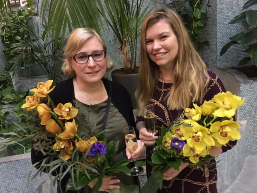 Christel Manninen and Anne Levón posing for the camera