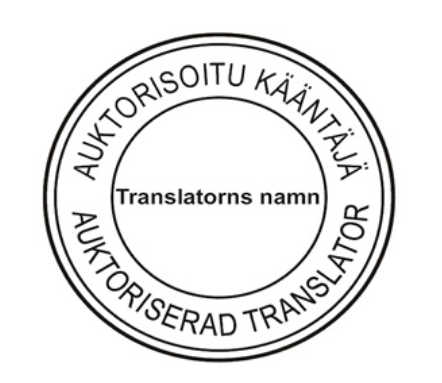 Auktorisoidun kääntäjän leima