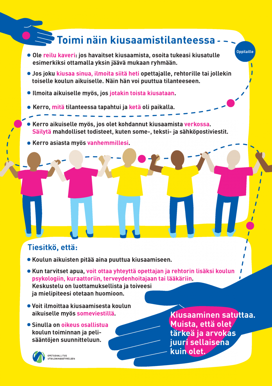 Oppilas -toimi näin kiusaamistilanteessa