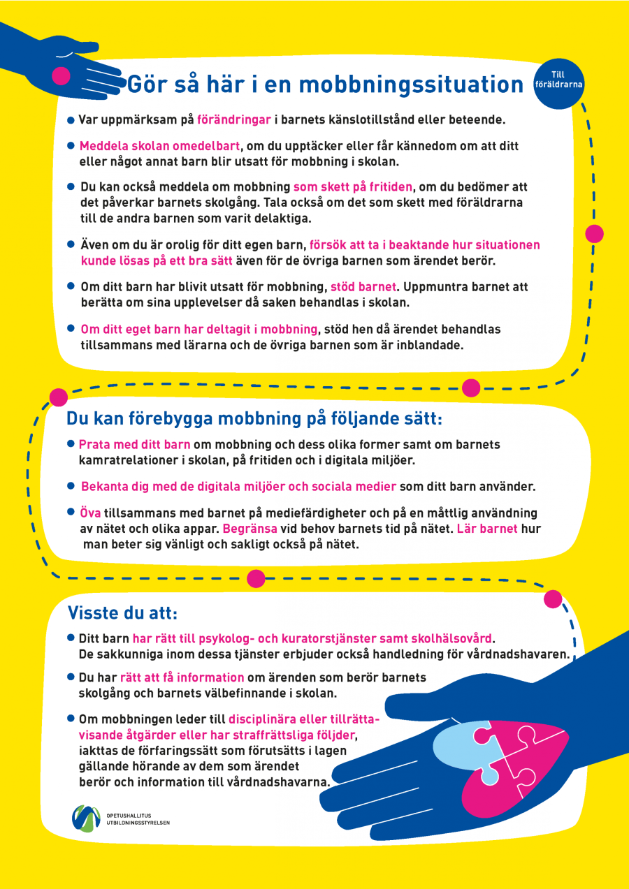 Gör så här i en mobbingssituation - för föräldrar
