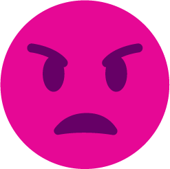 Purppurainen piirros vihaemojista