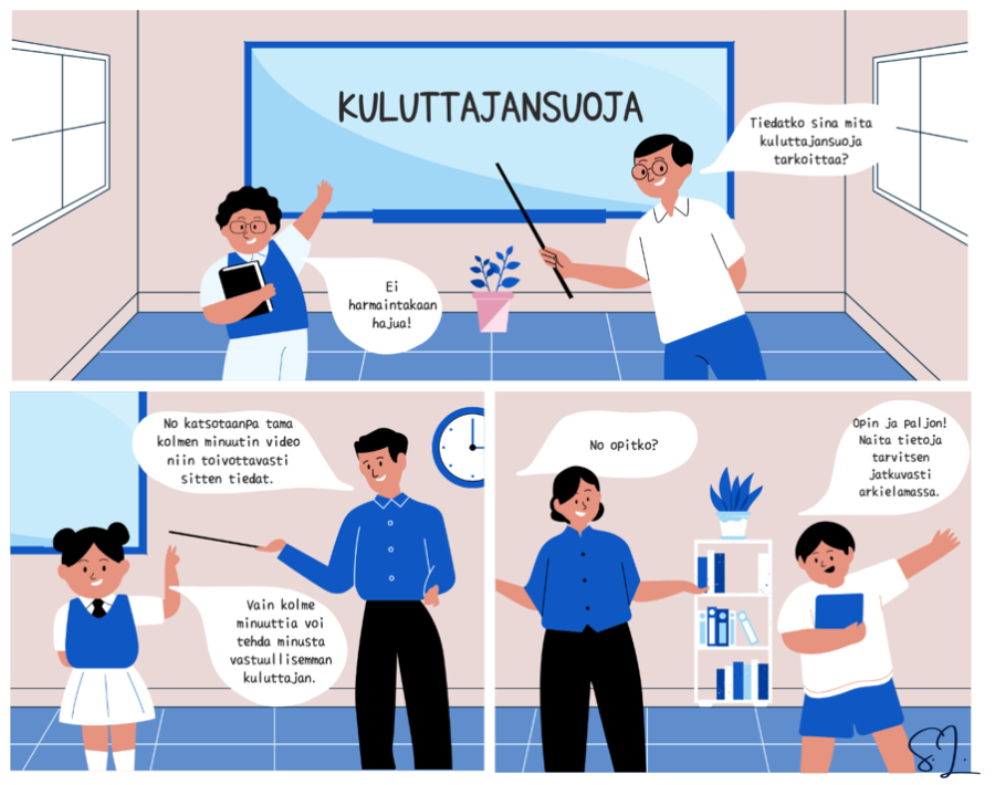 Sarjakuvamainen kuvituskuva