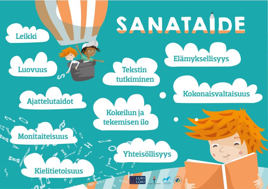 Sanataide on luovaa ja leikillistä. Sanataiteessa korostuvat yhteisöllisyys, kokeilun ilo ja monitaiteisuus.