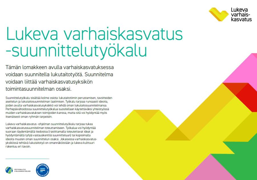 Kuvakaappaus suunnittelutyökalun ensimmäisestä sivusta.