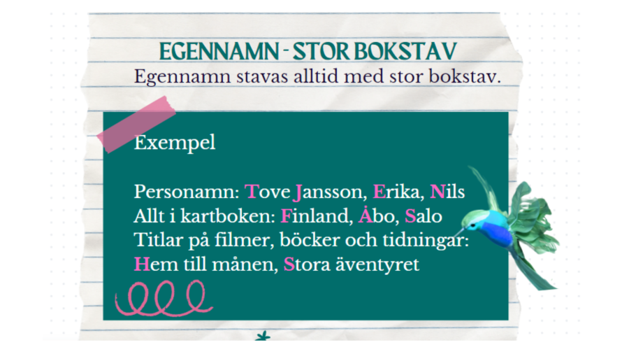 Egennamn stor bokstav