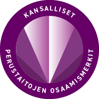 Kansalliset perustaitojen osaamismerkit visuaalinen tunniste