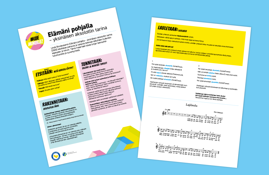 Esimerkki Lukeva varhaiskasvatus -ohjelman pedagogisista materiaaleista.