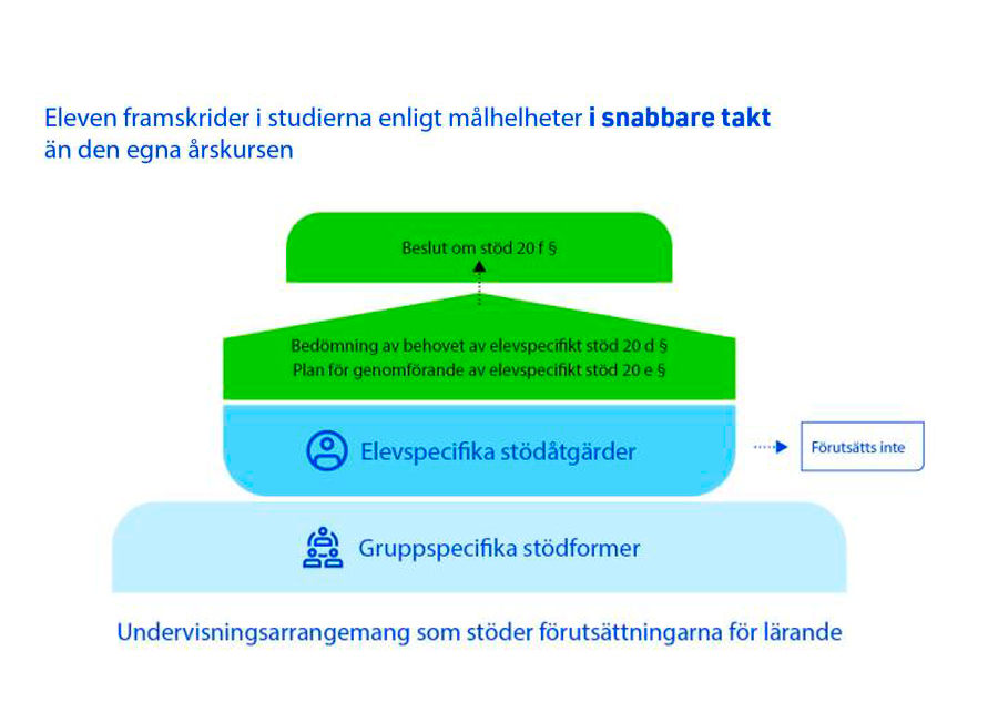 Att framskrida i studierna enligt målhelheter i snabbare takt än den egna årskursen
