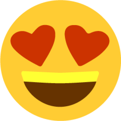 Punasävyinen piirros rakastuneesta emojista
