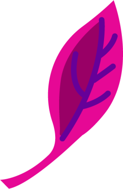 Purppurainen piirros lehdestä