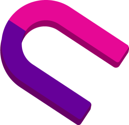 Purppurainen piirros magneetista