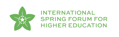 Green flower and text: International Spring Forum for Higher Education