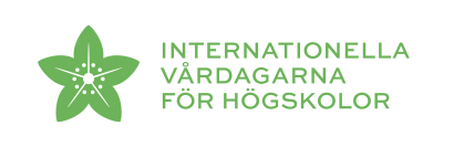 Grön blomma och text: Internationella vårdagarna för högskolor