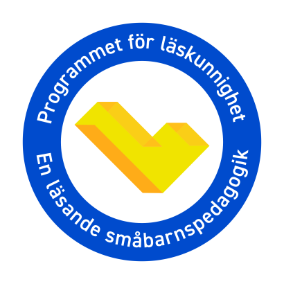 Programmet for läskunnighet den runda logotypen av En läsande småbarnspedagogik